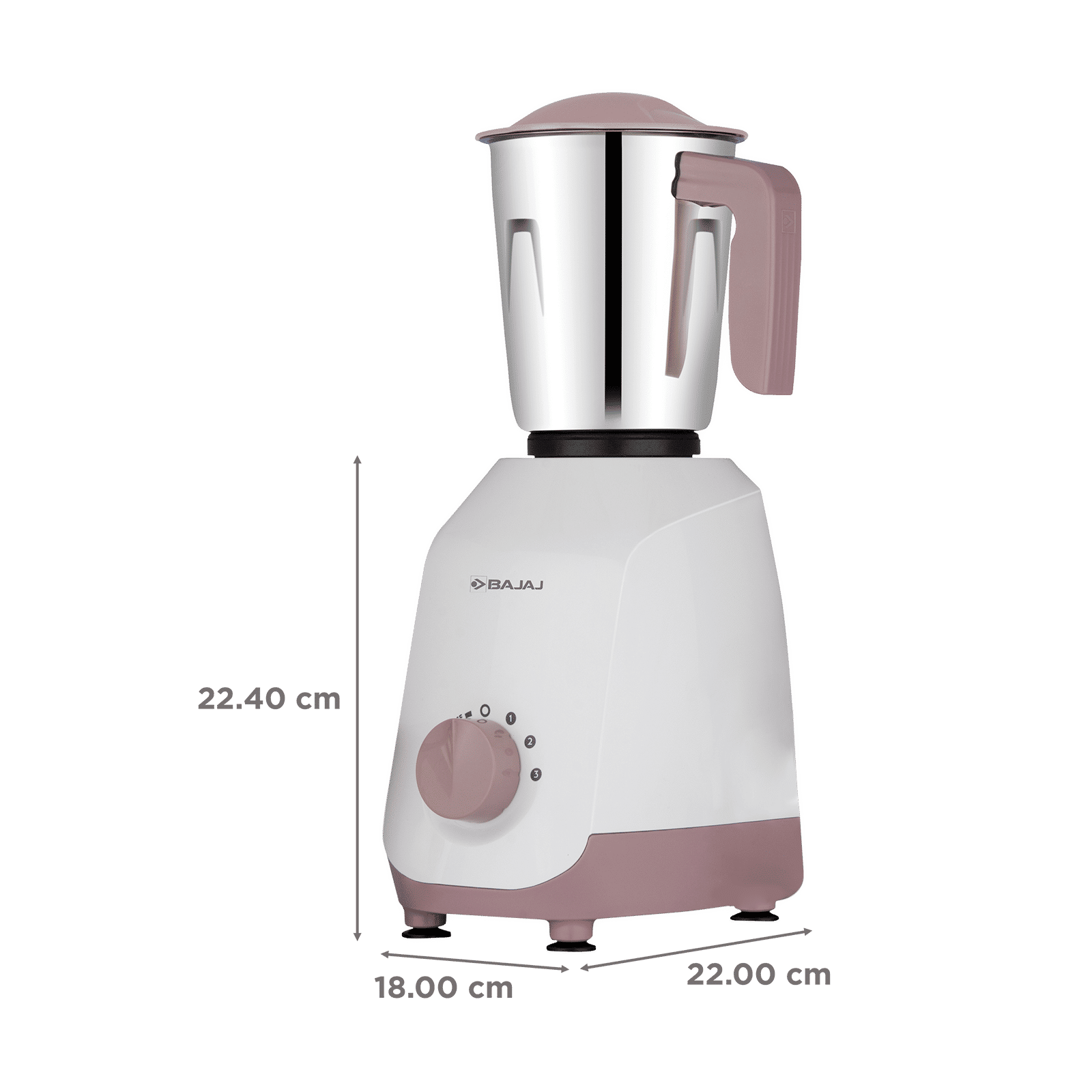 Buy BAJAJ Ninja Series Gracio Lilac 500 Watt 3 Jars Mixer Grinder